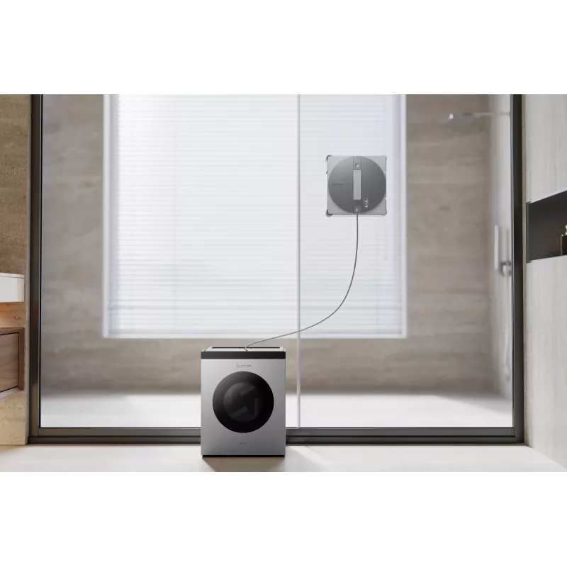 Robot lavavetri Ecovacs WINBOT W3 OMNI, batteria ricaricabile 4500 mAh, 270×270×76 mm, argento/bianco
