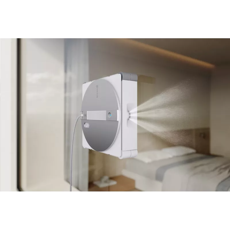 Robot lavavetri Ecovacs WINBOT W3 OMNI, batteria ricaricabile 4500 mAh, 270×270×76 mm, argento/bianco