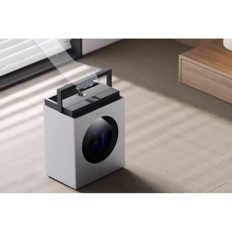 Robot lavavetri Ecovacs WINBOT W3 OMNI, batteria ricaricabile 4500 mAh, 270×270×76 mm, argento/bianco