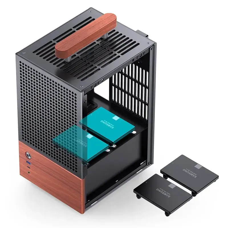 Case per PC Jonsbo T6, mini tower, Mini-ITX, nero