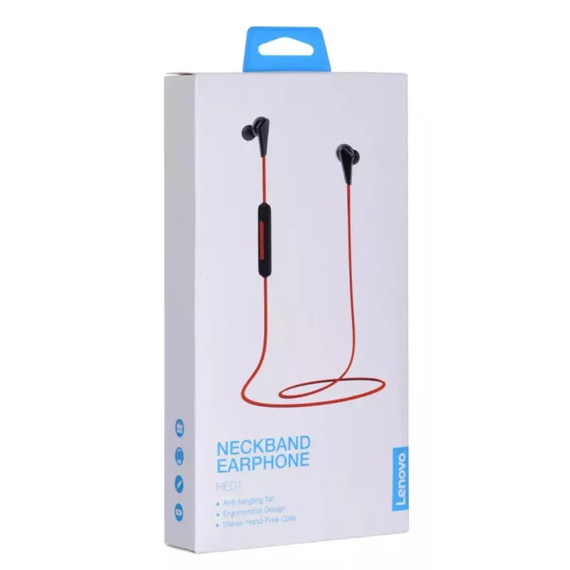 Auricolari Bluetooth senza fili Lenovo HE01 rosso