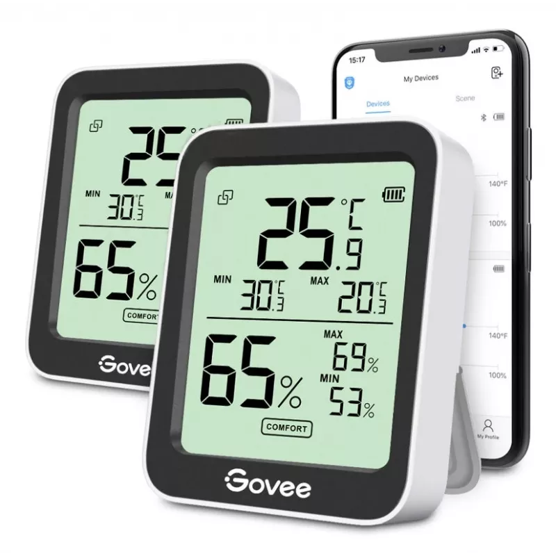 Govee H5075 sensore di temperatura e umidità per interni autonomo wireless