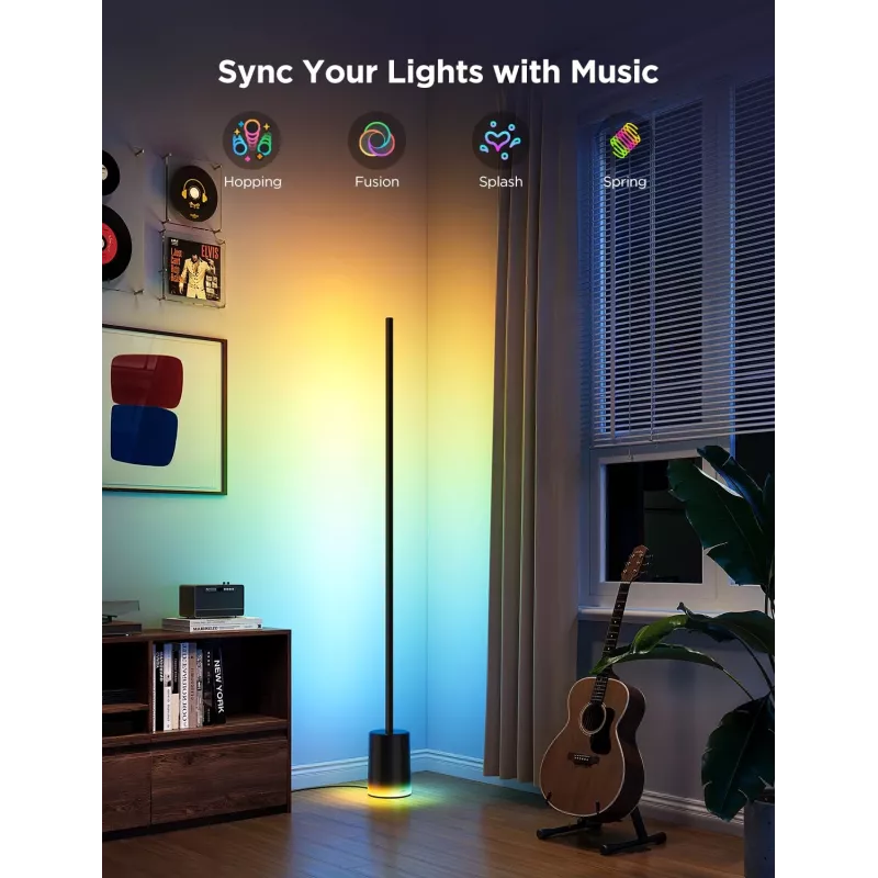 Govee Floor Lamp 2 lampada da terra, compatibile Matter, nero