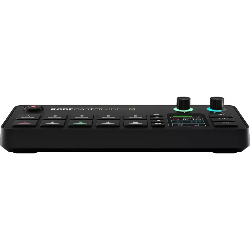 Console di produzione multicanale per podcast e livestream Rode RodeCaster Video S RCVS-E – touchscreen, Wi-Fi, Bluetooth 5.3, 5x USB-C, 3x ingresso HDMI, 1x uscita HDMI, microSD