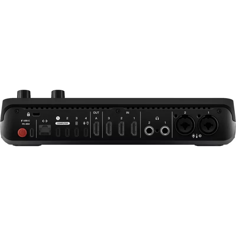 Console di produzione multicanale per podcast e livestream Rode RodeCaster Video S RCVS-E – touchscreen, Wi-Fi, Bluetooth 5.3, 5x USB-C, 3x ingresso HDMI, 1x uscita HDMI, microSD