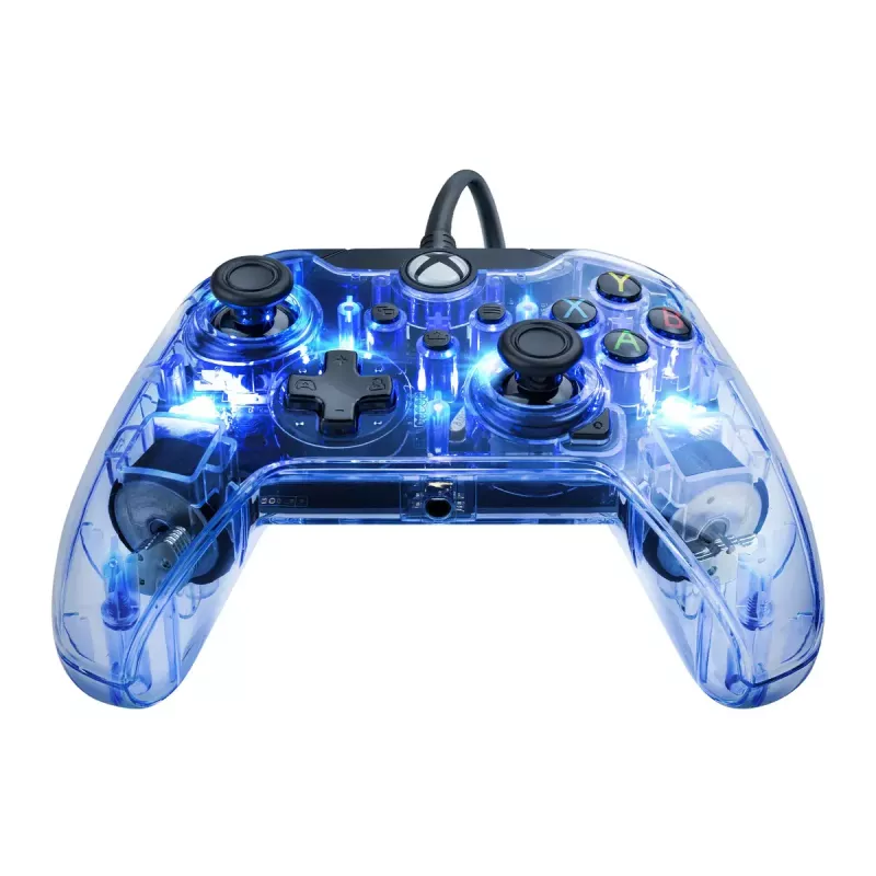 PDP Afterglow controller con filo, blu/trasparente, USB, Xbox One, Series X/S