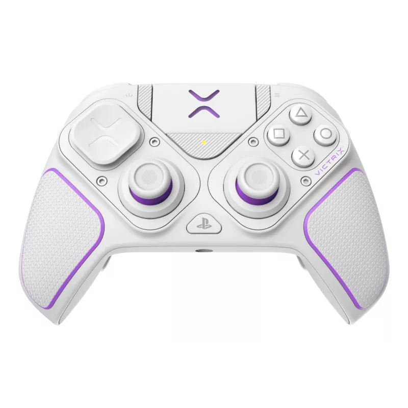 Gamepad VICTRIX 052-002-WH con filo e wireless RF/USB, USB-C, 2000mAh, PC/PS4/PS5, viola/bianco