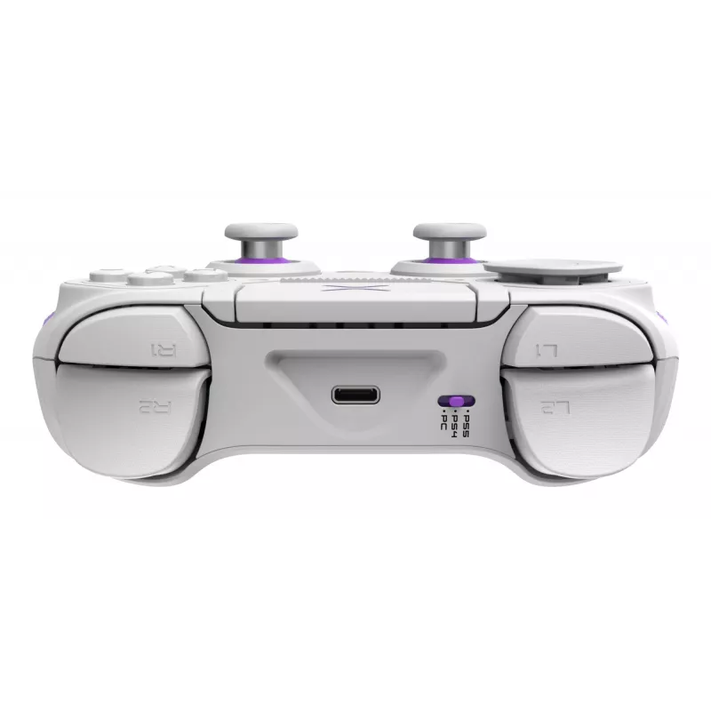 Gamepad VICTRIX 052-002-WH con filo e wireless RF/USB, USB-C, 2000mAh, PC/PS4/PS5, viola/bianco
