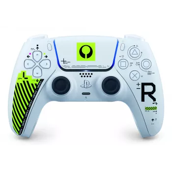 Gamepad Sony DualSense per PlayStation 5 — Bluetooth/USB, bianco e verde, analogico/digitale, USB‑C