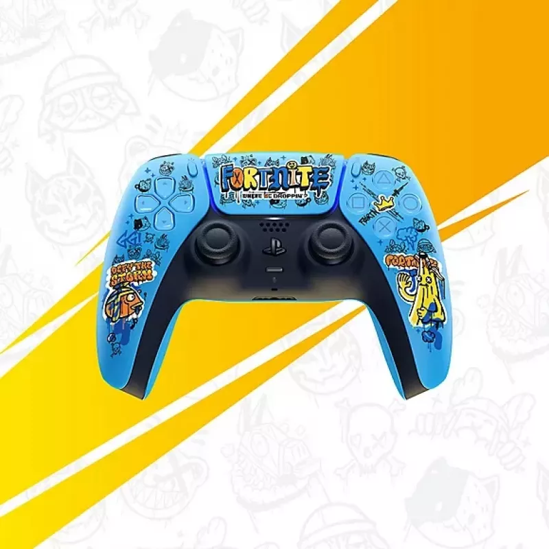 Gamepad Sony DualSense Wireless controller PlayStation 5 — modello 9593973, blu, design Fortnite, Bluetooth/USB, a batteria