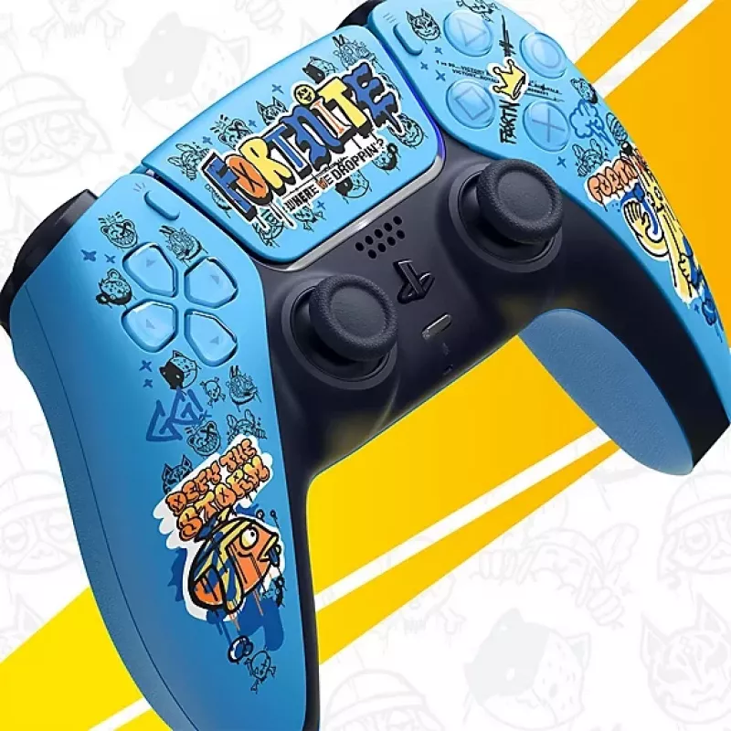Gamepad Sony DualSense Wireless controller PlayStation 5 — modello 9593973, blu, design Fortnite, Bluetooth/USB, a batteria
