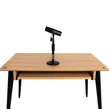 Supporto da tavolo per microfono Shure SH-DESKTOP1, base metallica rotonda, filettatura 3/8
