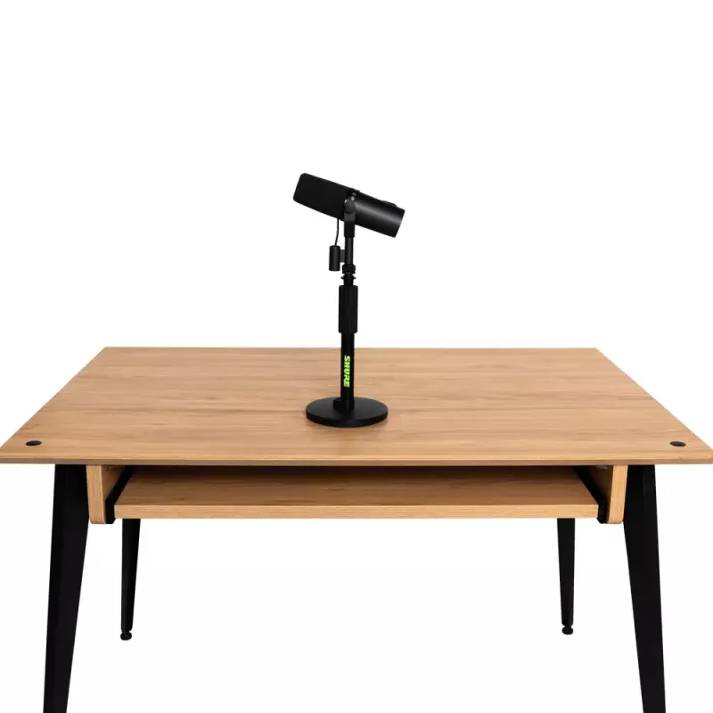 Supporto da tavolo per microfono Shure SH-DESKTOP1, base metallica rotonda, filettatura 3/8