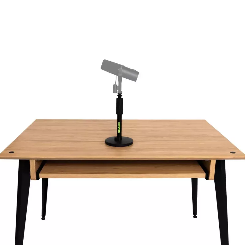 Supporto da tavolo per microfono Shure SH-DESKTOP1, base metallica rotonda, filettatura 3/8