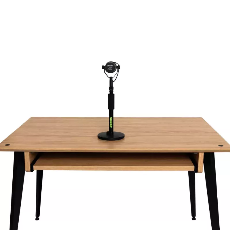 Supporto da tavolo per microfono Shure SH-DESKTOP1, base metallica rotonda, filettatura 3/8