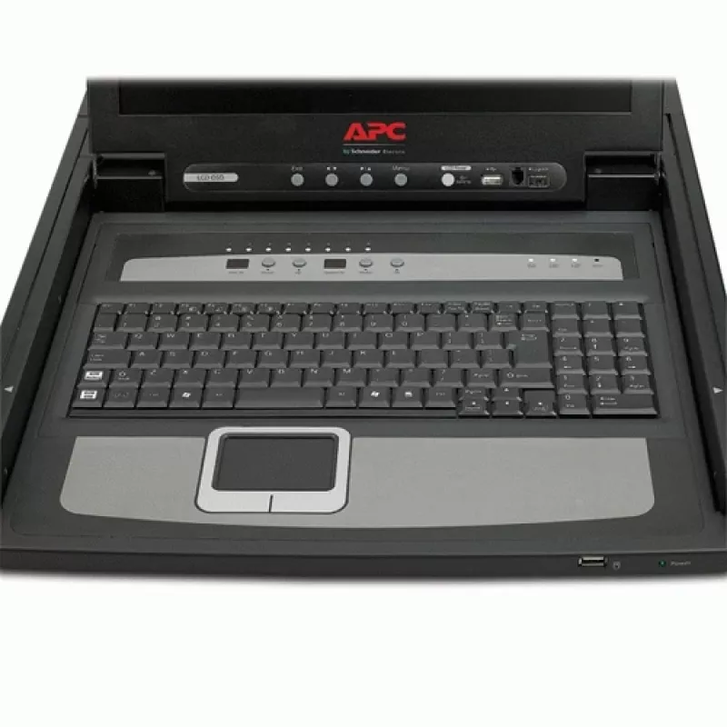 APC console LCD rack 17 pollici con switch KVM analogico 8 porte integrato