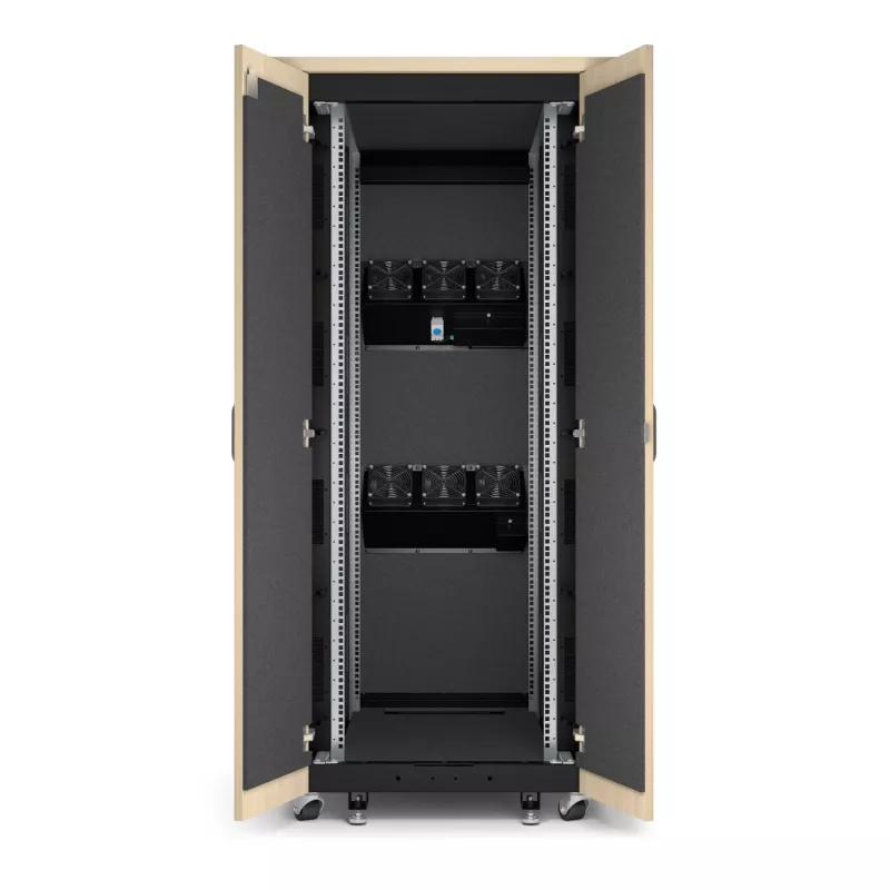 APC NetShelter Soundproof, 32U, armadio rack per server, 230V, acero