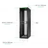 APC NetShelter SX Server Rack Gen 2, 45U, 2124H x 600W x 1070D mm, con pannelli laterali, nero