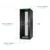 APC NetShelter SX Server Rack Gen 2, 45U, 2124H x 750W x 1070D mm, con pannelli laterali, nero