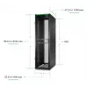 APC NetShelter SX Server Rack Gen 2, 45U, 2124H x 600W x 1200D mm, con pannelli laterali, nero