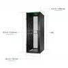 APC NetShelter SX Server Rack Gen 2, 45HE, 2124H x 750B x 1200T mm, con pannelli laterali, nero