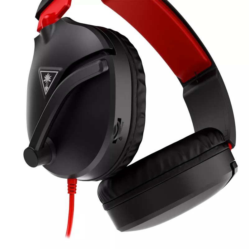 Cuffia gaming stereo over-ear Turtle Recon 70 — nero, stereo con filo, controlli su un padiglione