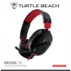 Cuffia gaming stereo over-ear Turtle Recon 70 — nero, stereo con filo, controlli su un padiglione