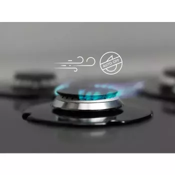Piano cottura a gas CGS6436BX WOK, 4 zone di cottura, controllo meccanico