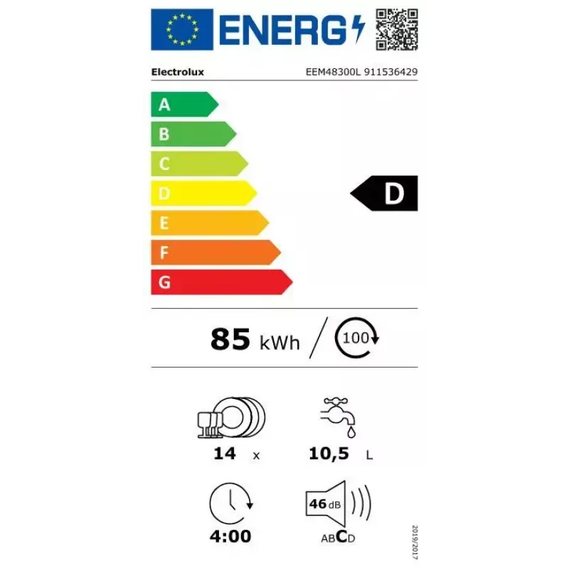 Lavastoviglie da incasso Electrolux SatelliteClean EEM48300L, 14 coperti, 46 dB