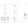 Supporto a soffitto Multibrackets M Public Large Single nero 3000