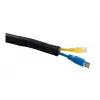 Guaina per cavi Multibrackets M Universal Cable Sock Self Wrap Basic 19 mm nero 50 m, poliestere, -50–150 °C
