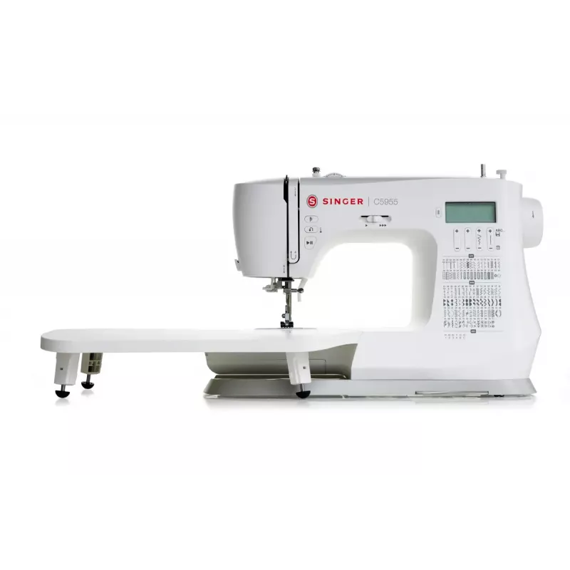SINGER macchina da cucire automatica C5955 — 417 punti, asola in 1 passo, 110 W, elettrica, bianco