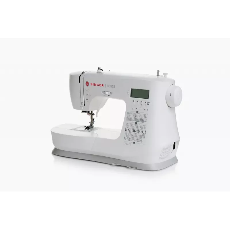 SINGER macchina da cucire automatica C5955 — 417 punti, asola in 1 passo, 110 W, elettrica, bianco