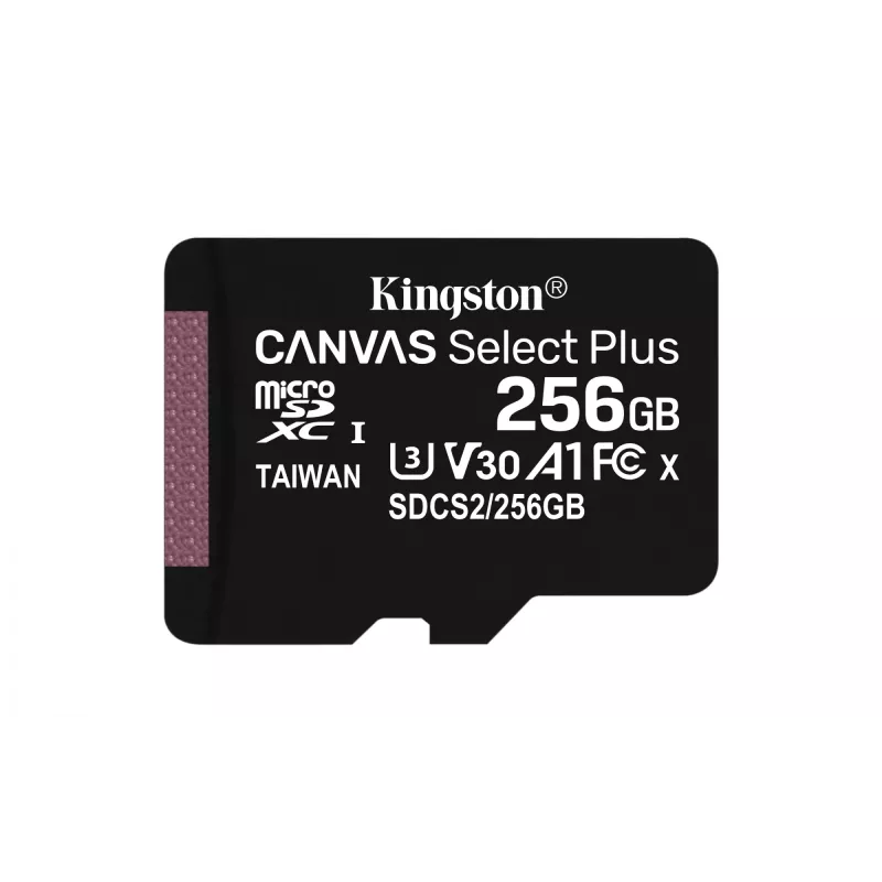 Kingston Technology Canvas Select 256GB microSDXC Plus 100R A1 C10 scheda + adattatore