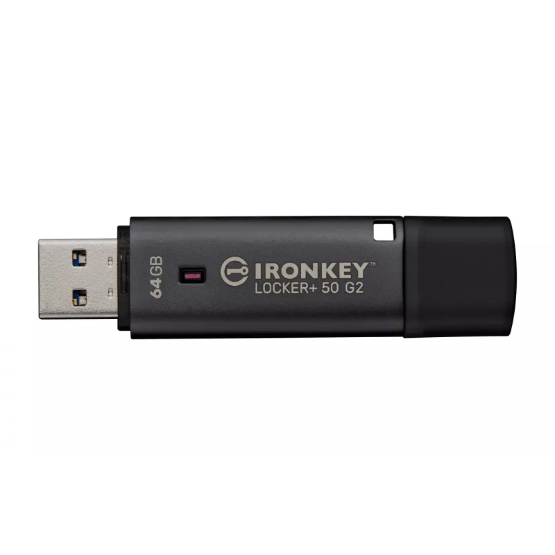 Chiavetta USB KINGSTON IronKey Locker Plus 50 G2 64 GB, USB Type-A, USB 3.2 Gen 1, AES-256, FIPS 197