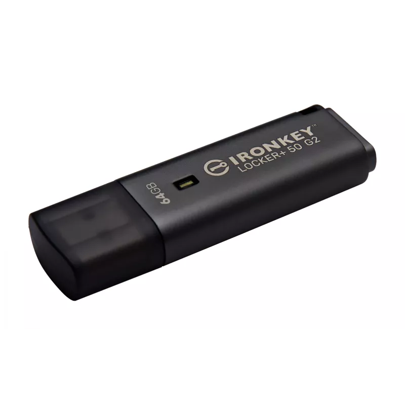 Chiavetta USB KINGSTON IronKey Locker Plus 50 G2 64 GB, USB Type-A, USB 3.2 Gen 1, AES-256, FIPS 197