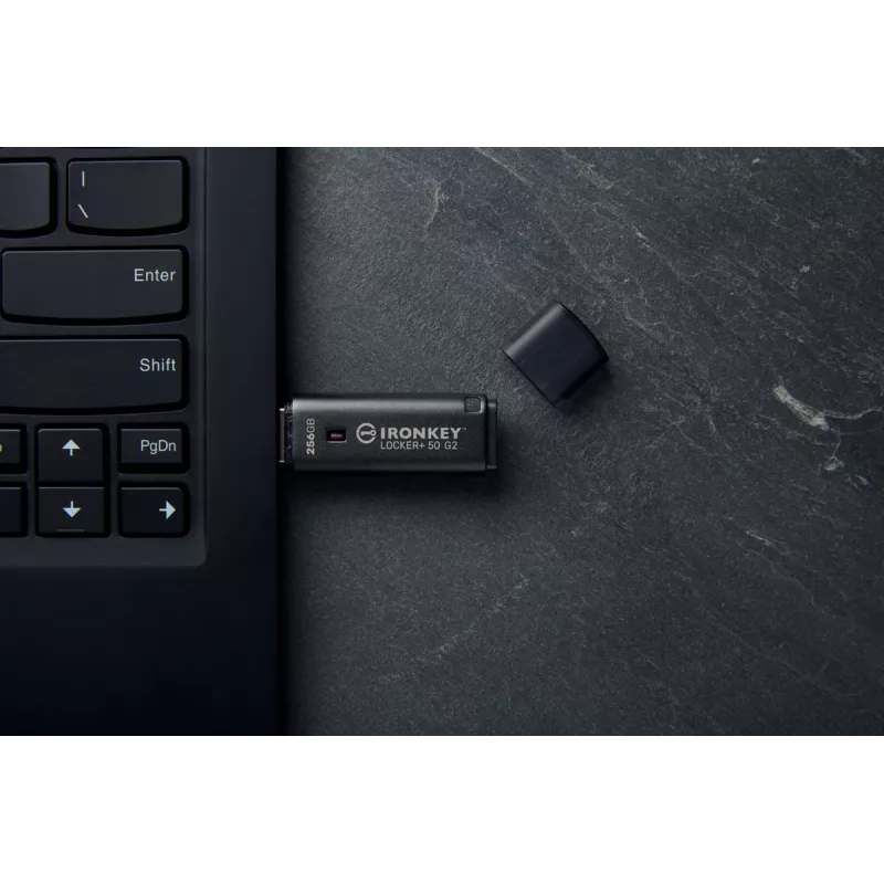 Chiavetta USB KINGSTON IronKey Locker Plus 50 G2 256 GB, USB Type-A, USB 3.2 Gen 1, AES-256, FIPS 197