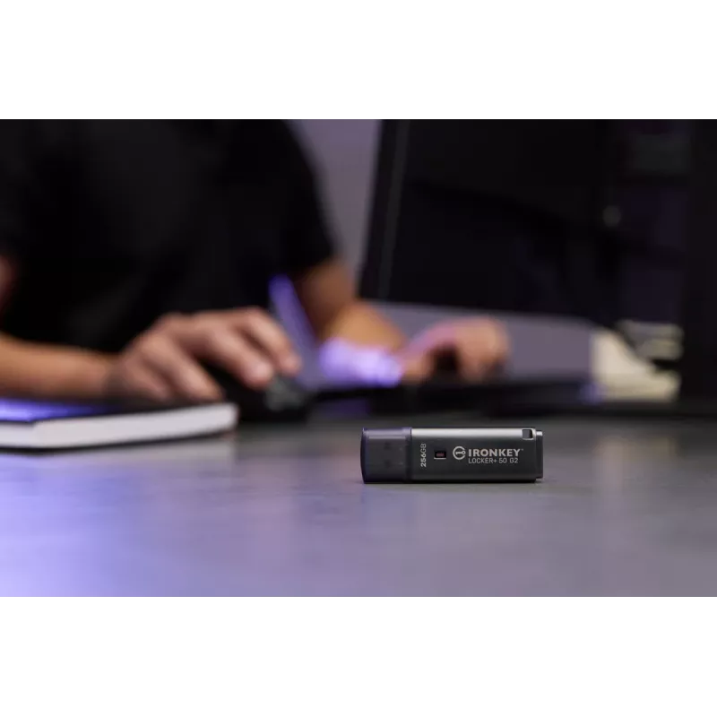 Chiavetta USB KINGSTON IronKey Locker Plus 50 G2 256 GB, USB Type-A, USB 3.2 Gen 1, AES-256, FIPS 197
