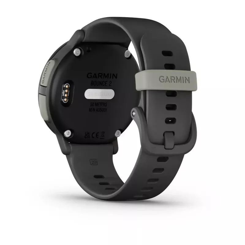 Garmin Bounce 2 smartwatch per bambini, AMOLED da 1,2 pollici, GPS, Wi-Fi, LTE, Slate Grey (010-03399-00)