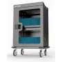 Manhattan carrello di ricarica 32 posti via USB-C per iPad fino a 13 pollici, MacBook Air fino a 15 pollici e Chromebook 15,6 pollici, anche altri tablet/smartphone (con cavo dispositivo-USB-C), scomparti 404x27,6x283mm, cavo di ricarica per dispositivi non incluso (cavo USB-C consigliato 354868), case