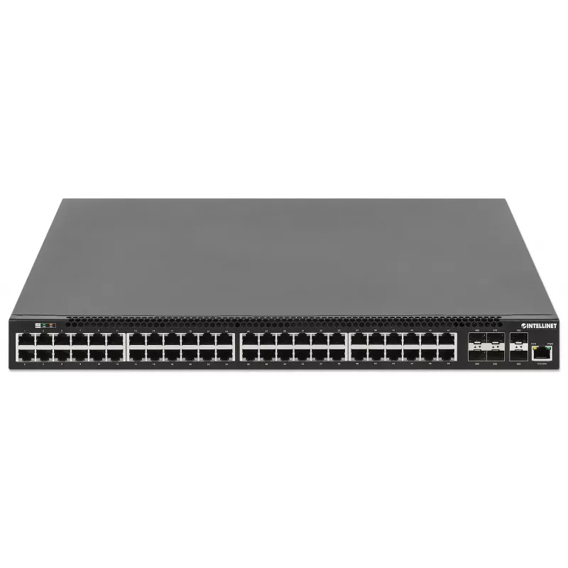 Intellinet switch PoE+ L3 fully managed a 54 porte con 48 porte Gigabit Ethernet e 6 uplink SFP+