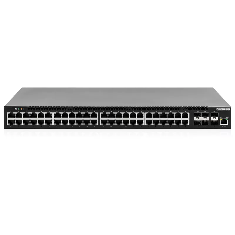 Intellinet switch PoE+ L3 fully managed a 54 porte con 48 porte Gigabit Ethernet e 6 uplink SFP+