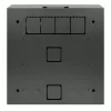 Intellinet armadio a parete low-profile 19 pollici con 4U guide orizzontali e 2U verticali, case sottile e salvaspazio con soli 170 mm di profondità, ideale per applicazioni AV, multimedia e di sorveglianza, montato, nero RAL 7021