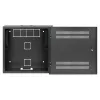 Intellinet armadio a parete low-profile 19 pollici con 4U guide orizzontali e 2U verticali, case sottile e salvaspazio con soli 170 mm di profondità, ideale per applicazioni AV, multimedia e di sorveglianza, montato, nero RAL 7021