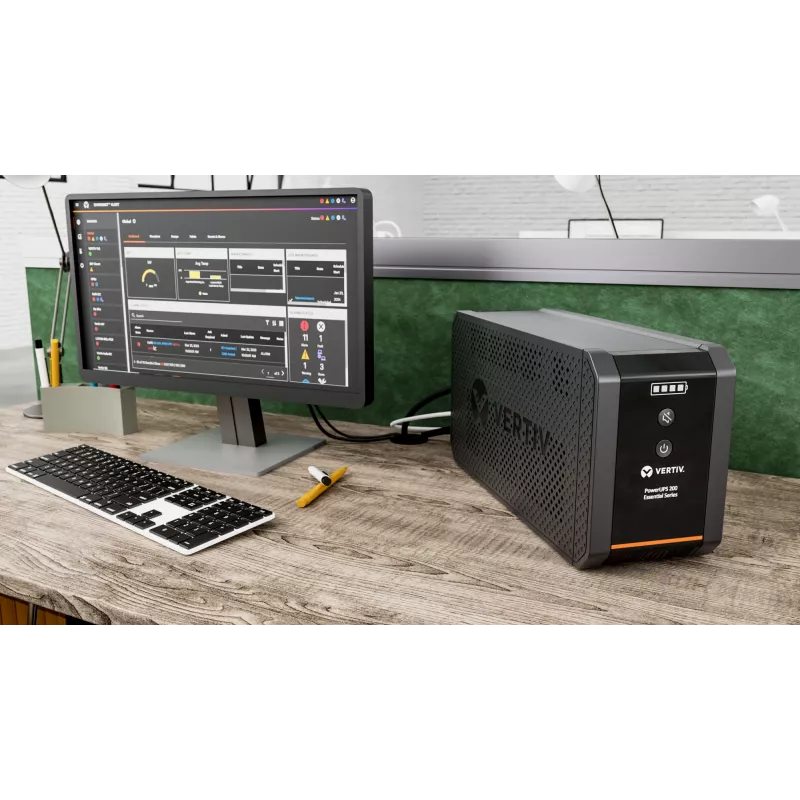 Vertiv PowerUPS 200 Essential PSA6E-600IT-IEC, 600VA/315W, line-interactive, 0,6 kVA, 315 W, sinusoidale, 140 V, 290 V