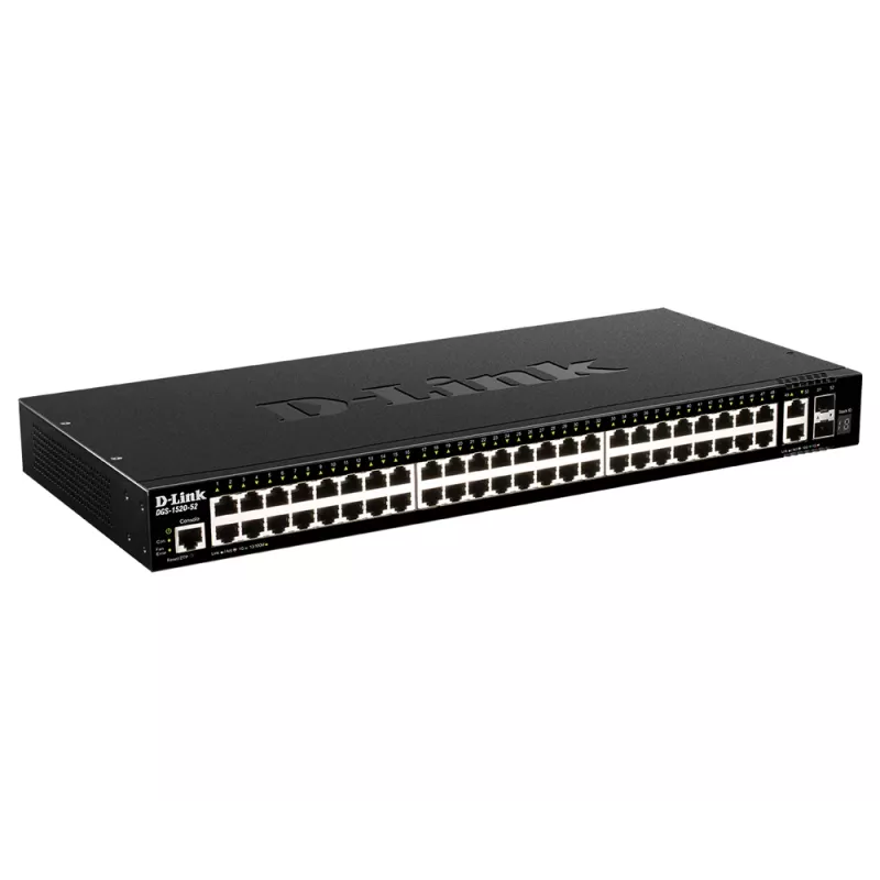 D-Link switch Gigabit Stackable Smart Managed 48 porte con 2 porte 10GBase-T e 2 10G SFP+