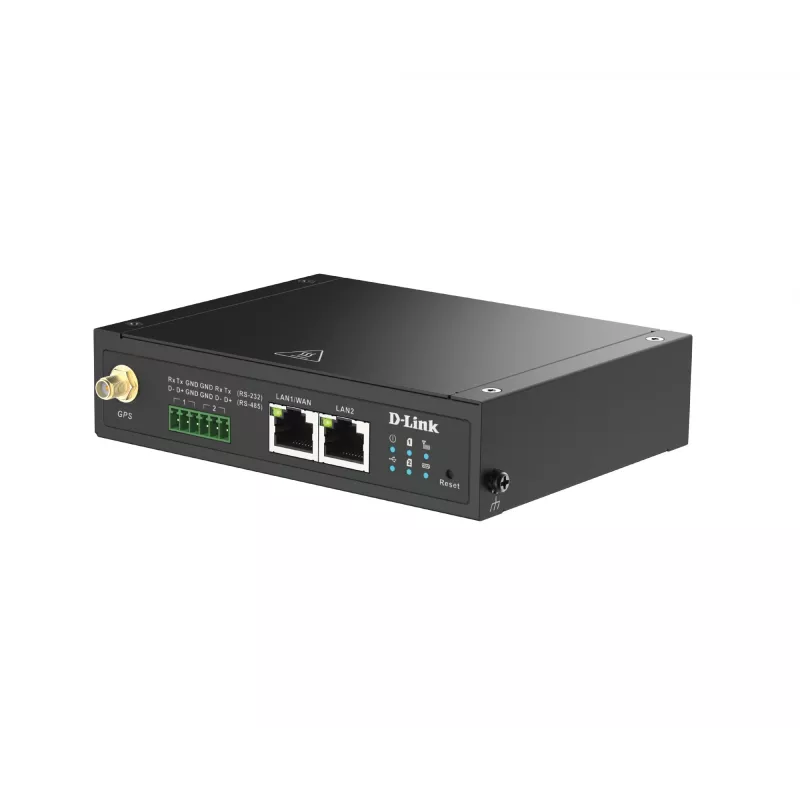 D-Link gateway IIoT 4G LTE, gateway cellulare, nero, 4G, LTE, LTE, MicroSD (TransFlash), esterna