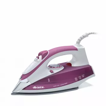 Ariete 6215 ferro da stiro a vapore, 2200 W, piastra in acciaio inox, 0,28 L, viola/bianco