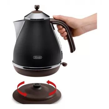 De’Longhi KBOV 2001.BK Bollitore 1,7 l 2000 W nero, marrone