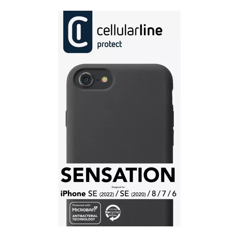 Cellularline Sensation - custodia in silicone soft-touch per iPhone SE (2022)/SE (2020)/8/7/6